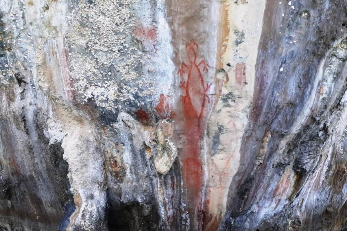 Prehistoric cliff paintings discovered at Papua's Ambesibui Site