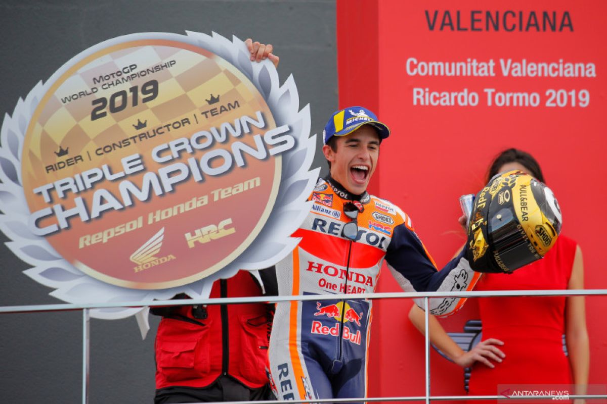 Hasil GP Valencia, Marc Marquez tutup musim 2019 dengan sempurna