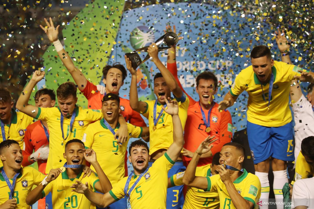 Tekuk Meksiko 2-1, Brazil juara Piala Dunia U-17