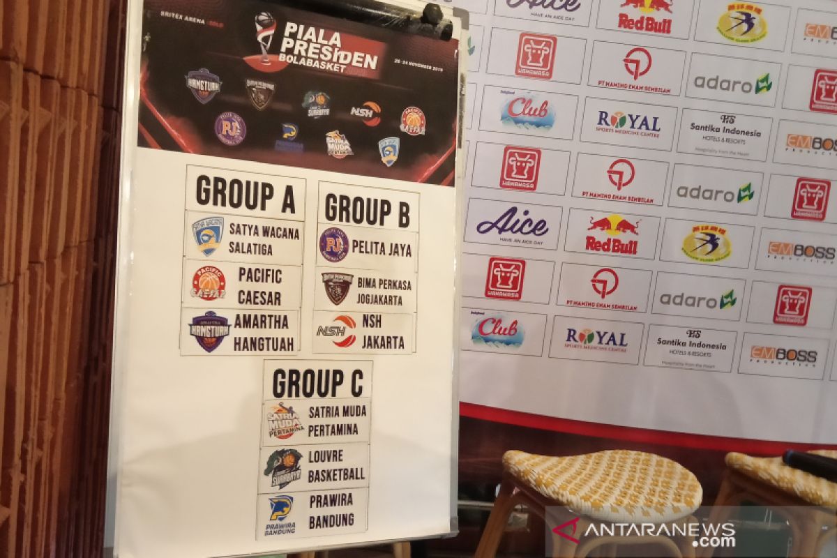 Hasil undian Piala Presiden Bola Basket, tiga tim playoff IBL segrup