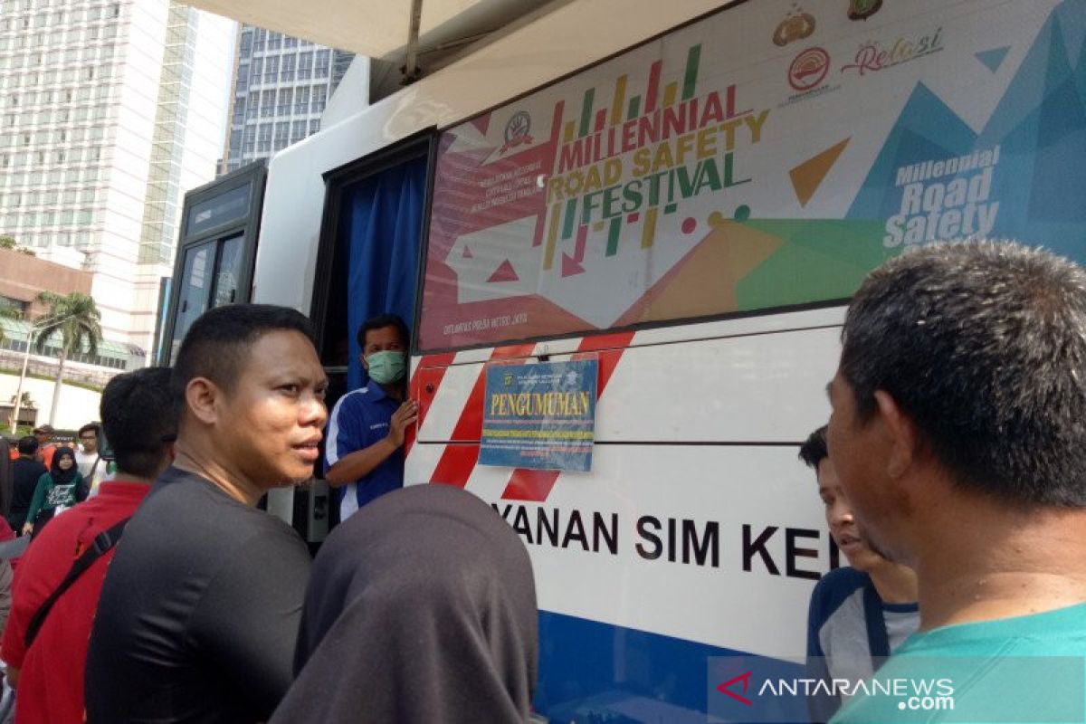 Layanan SIM Keliling Jakarta hari ini digelar di empat lokasi