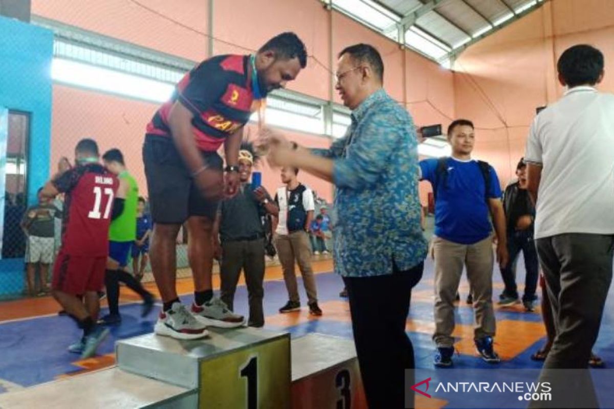 Pornas XV Korpri 2019 cabor futsal, Papua juara