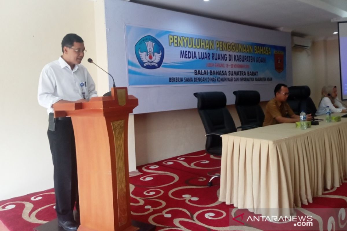 UPT Balai Bahasa Sumbar adakan penyuluh penggunaan bahasa di Agam