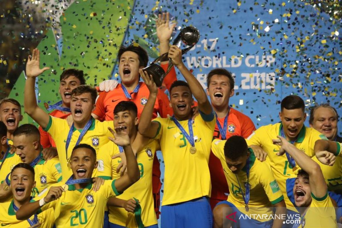 Kalahkan Meksiko,  Brazil juara Piala Dunia U-17