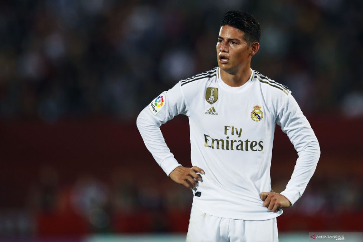 Gelandang serang Real Madrid James Rodriguez absen hingga akhir tahun, akibat alami cedera ligamen,