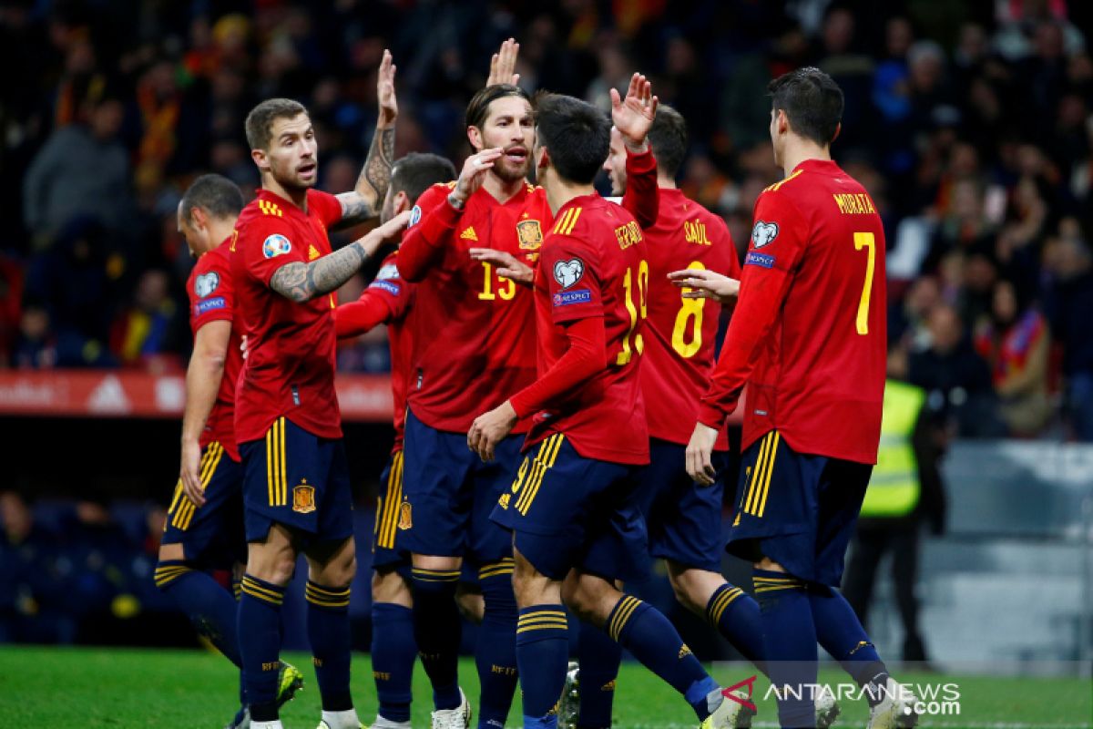 Kualifikasi Piala Eropa - Spanyol, Swedia dan Norwegia kompak tutup Grup F dengan kemenangan