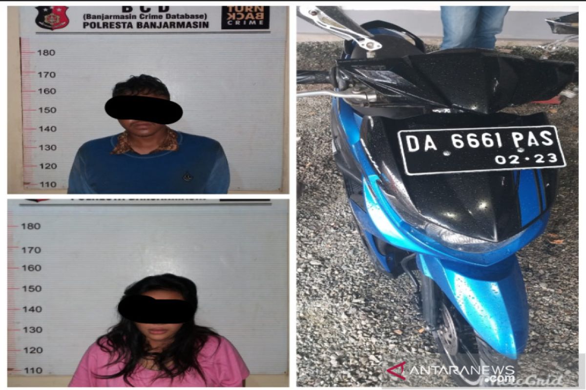 Pasangan suami istri ini lakukan aksi pencurian motor