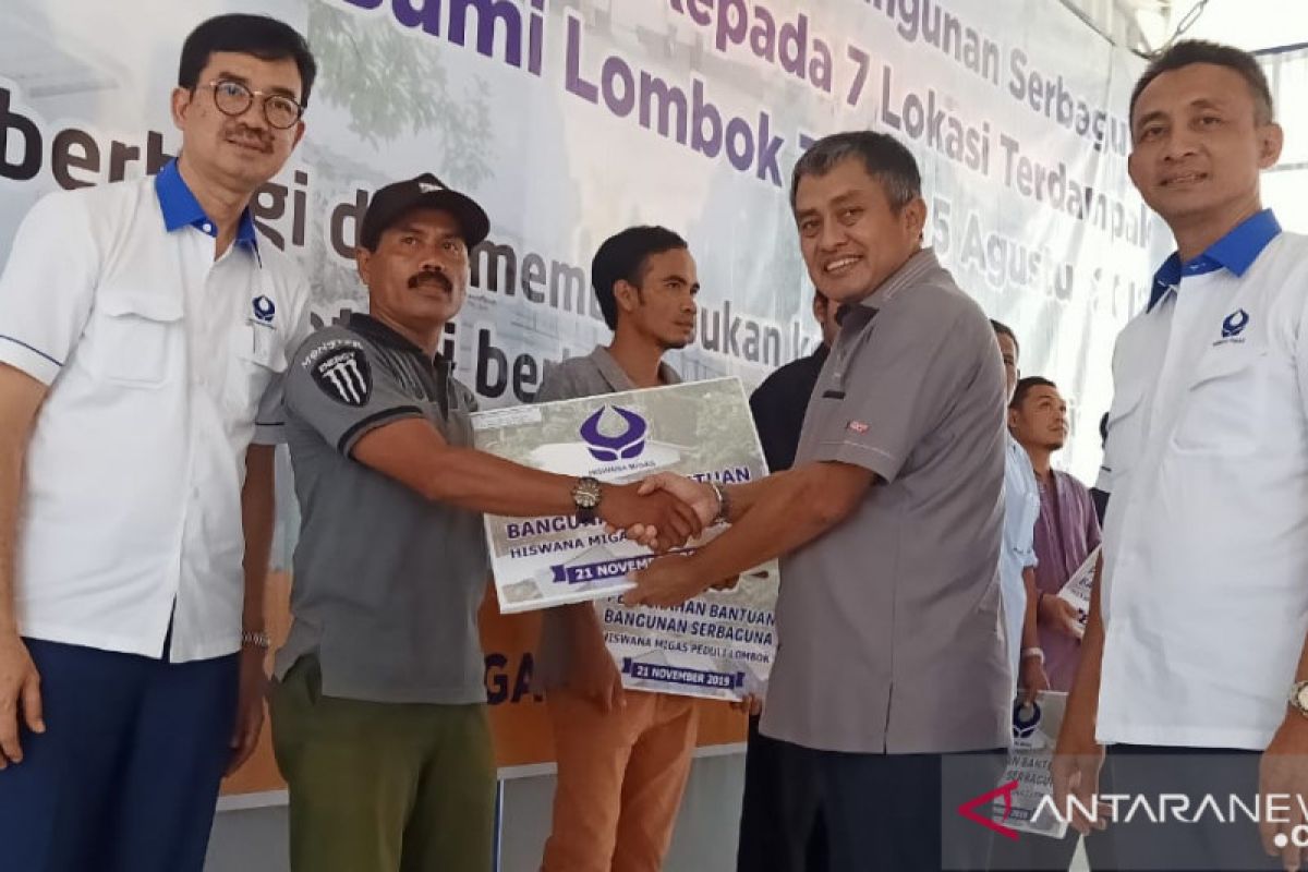 Hiswana Migas serahkan bantuan tujuh bangunan di Lombok
