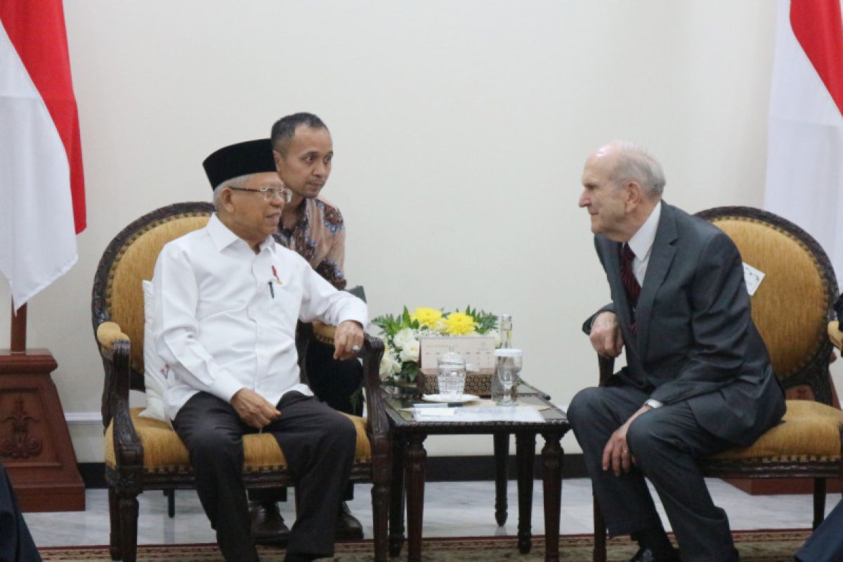 Wapres Ma'ruf Amin terima Presiden Gereja Mormon