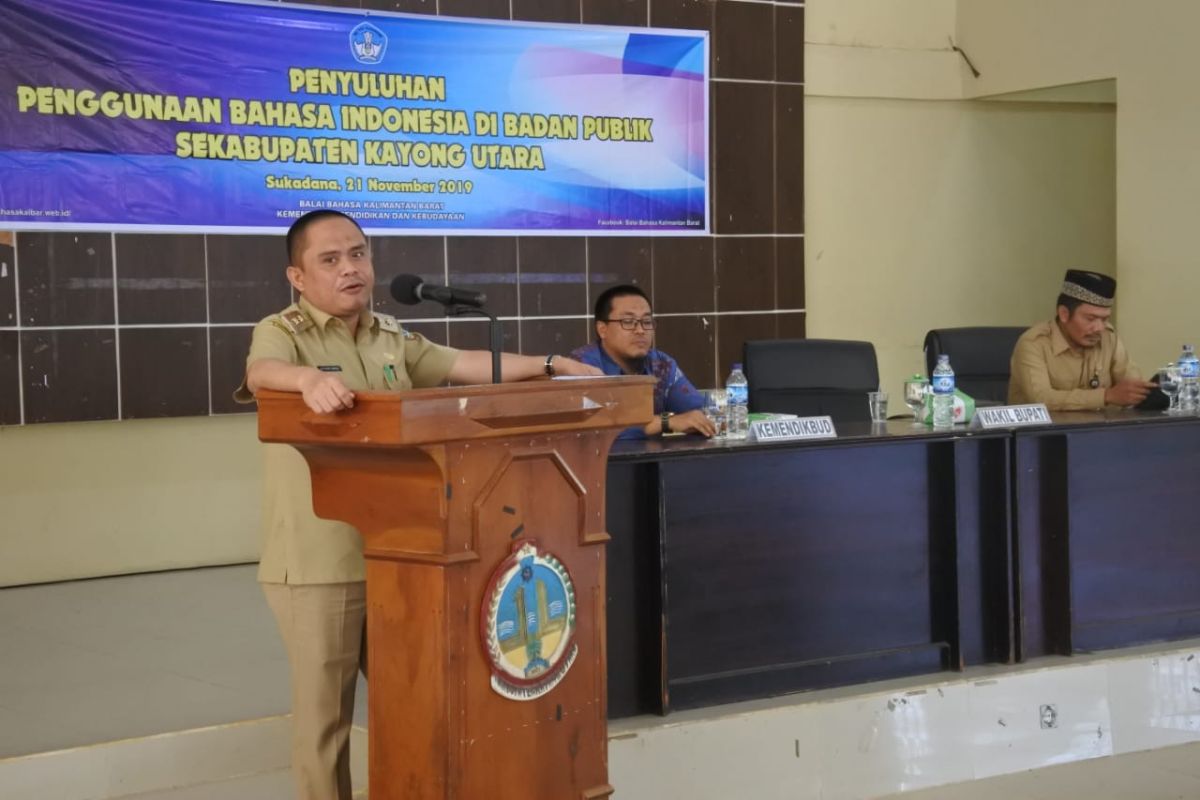 Wabup Kayong Utara buka penyuluhan penggunaan bahasa Indonesia