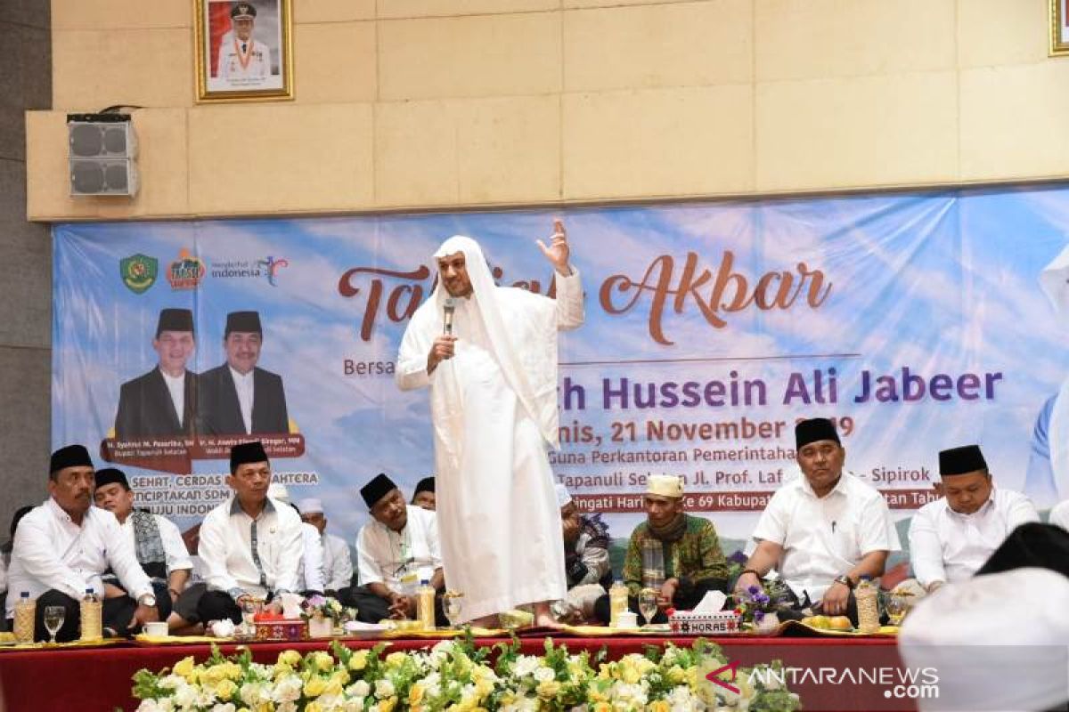 Pemkab Tapsel gelar Tabligh akbar bersama ustadz Syech Hussein Ali Jabeer