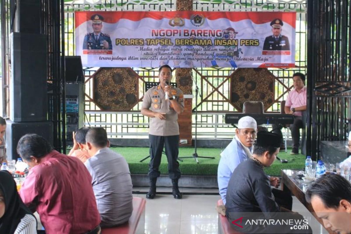 Polres Tapsel gandeng insan pers ciptakan iklim investasi sehat