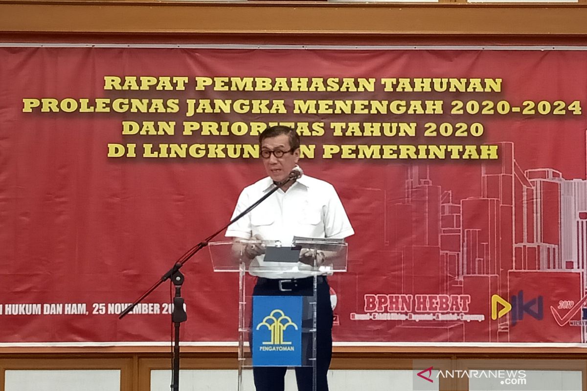 Yasonna kecewa pengesahan RUU Prolegnas 2015-2019 sangat rendah