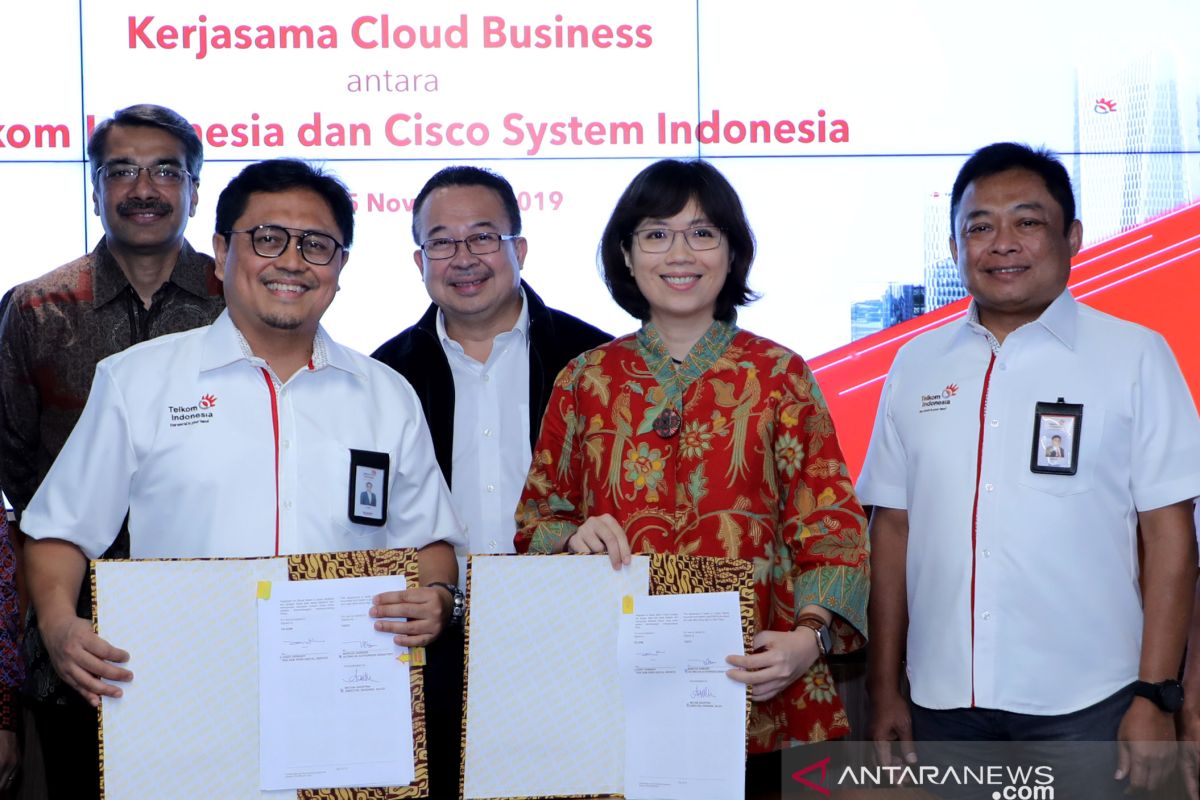 Telkom jajaki kerja sama bisnis cloud dengan Cisco