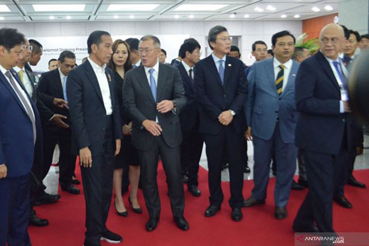Jokowi kunjungi pabrik Hyundai Motor di Ulsan Korsel