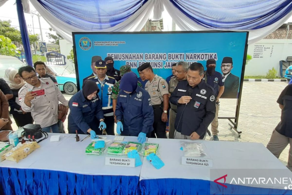 Tren kasus narkoba diungkap BNNP Jatim meningkat