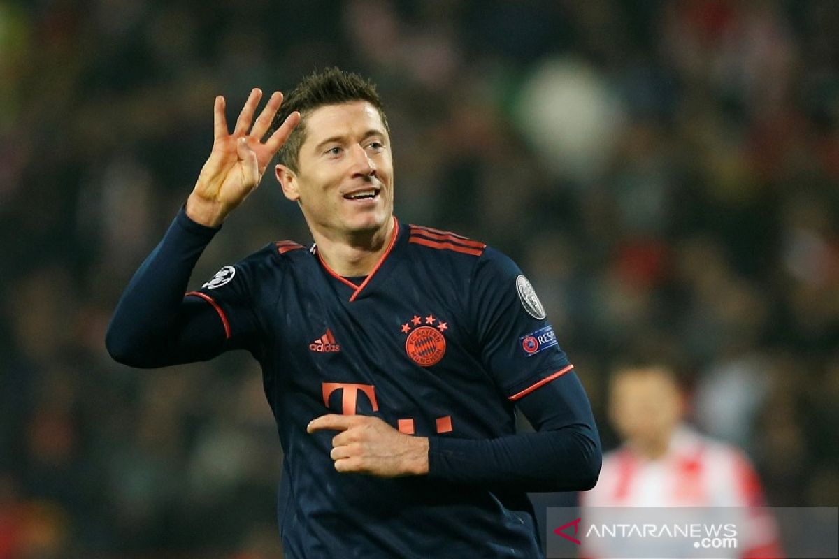 Liga Champions, Empat gol Lewandowski antar Muenchen lumat Red Star 6-0