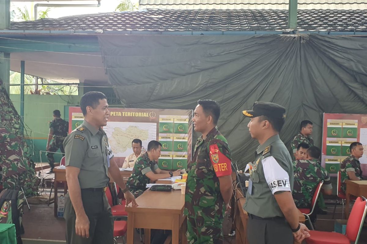 Ukur program latihan, Tim Wasev Sterad tinjau latihan Posko I Korem 042/Gapu