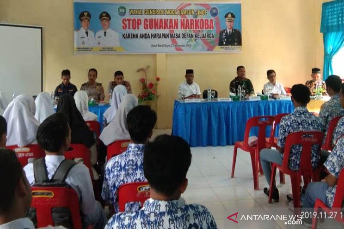 Ratusan siswa Abdya ikuti sosialisasi bahaya Narkoba