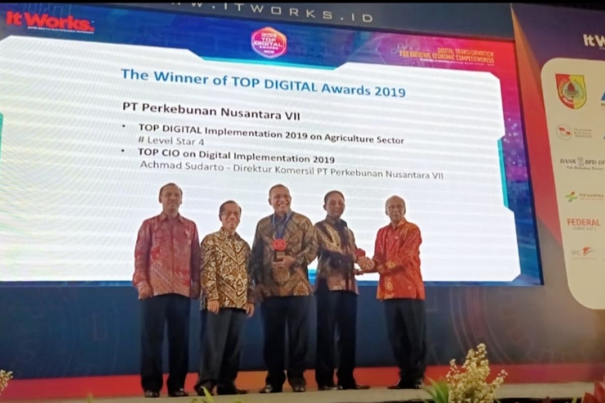 PTPN VII raih 2 penghargaan Top Digital Award 2019