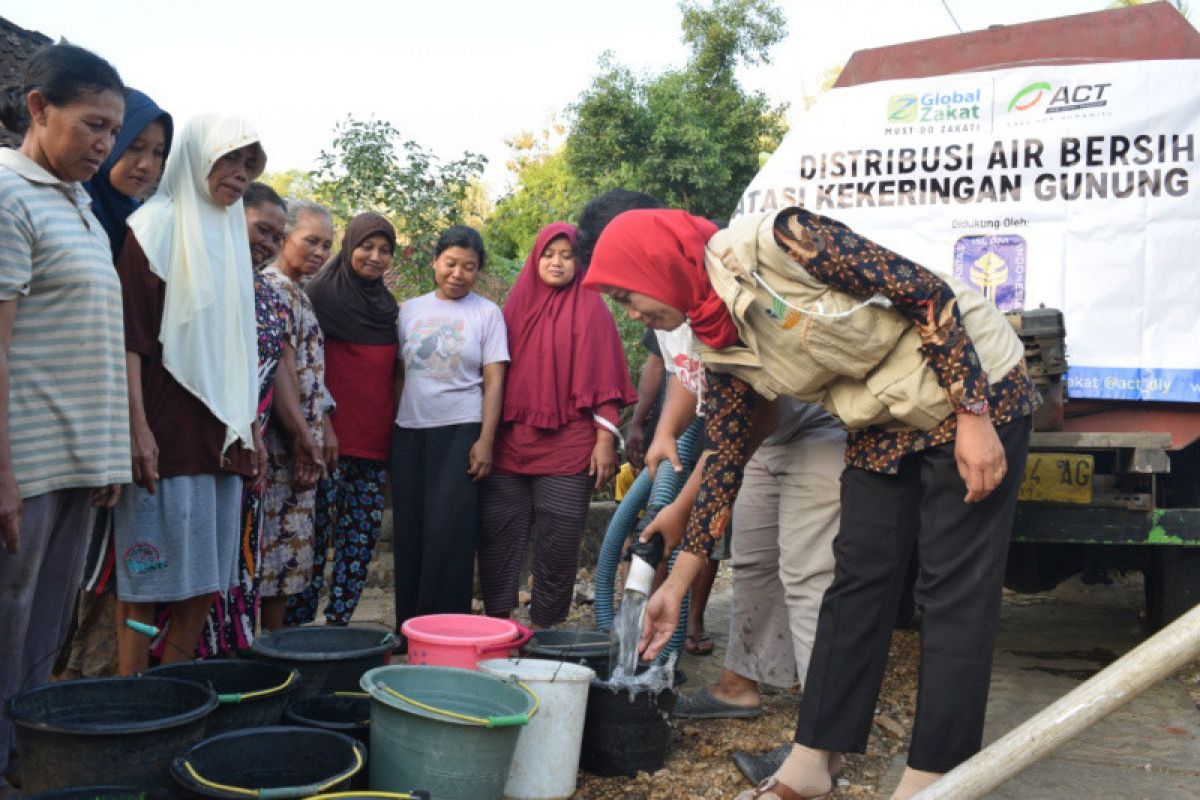 ACT-UII pasok air bersih hingga 120 tangki untuk Gunung Kidul