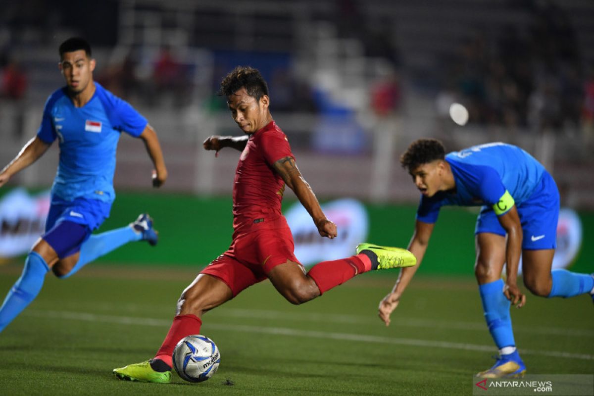 Timnas U-22 Indonesia gilas  Singapura 2-0