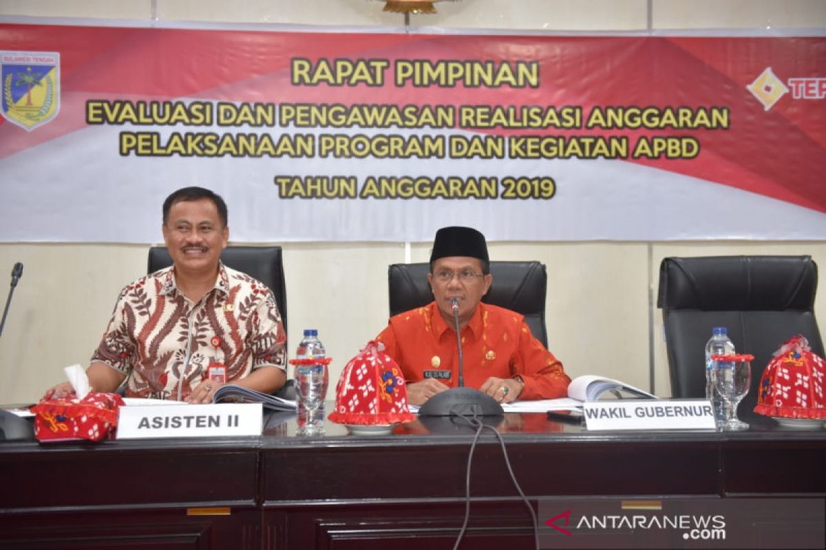 2019 sudah mau berakhir, realisasi APBD Sulteng baru capai 69 persen