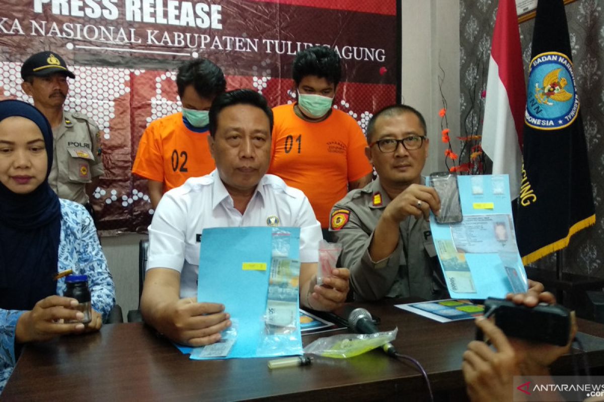 BNN-Polisi tangkap dua pengedar narkoba jaringan Lapas Tulungagung