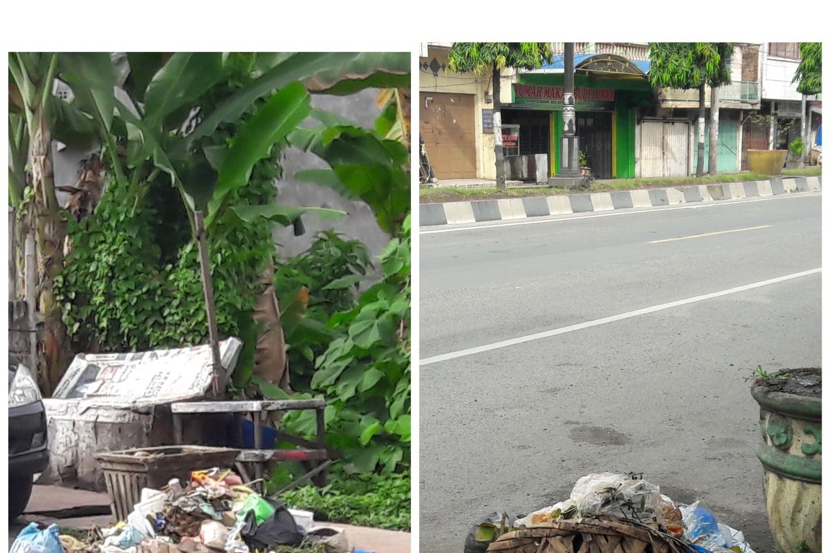 Sampah di Kota Stabat berserakan dan belum diangkut