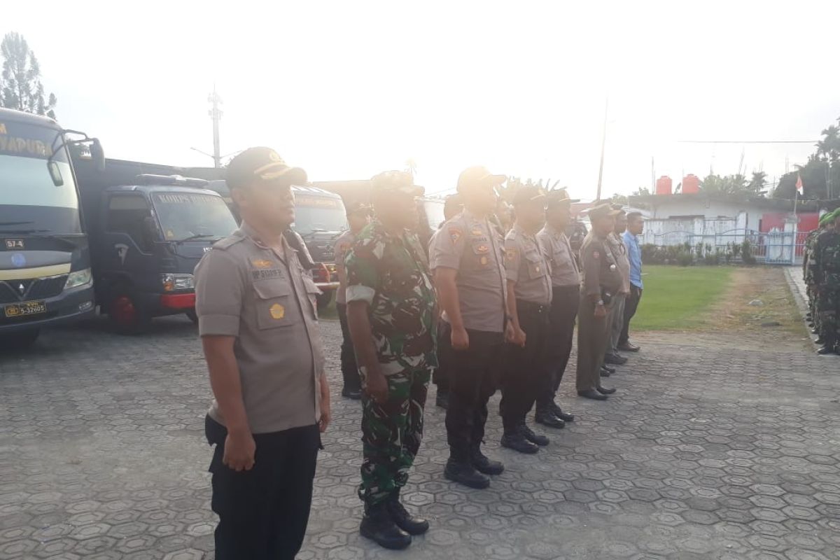 Polres Jayapura gelar apel gabungan siaga pasukan pengamanan 1 Desember