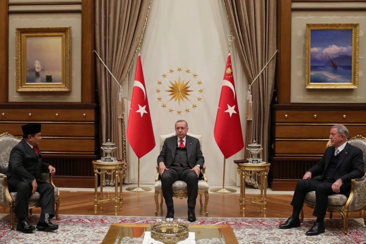 Menhan Prabowo temui Presiden Erdogan