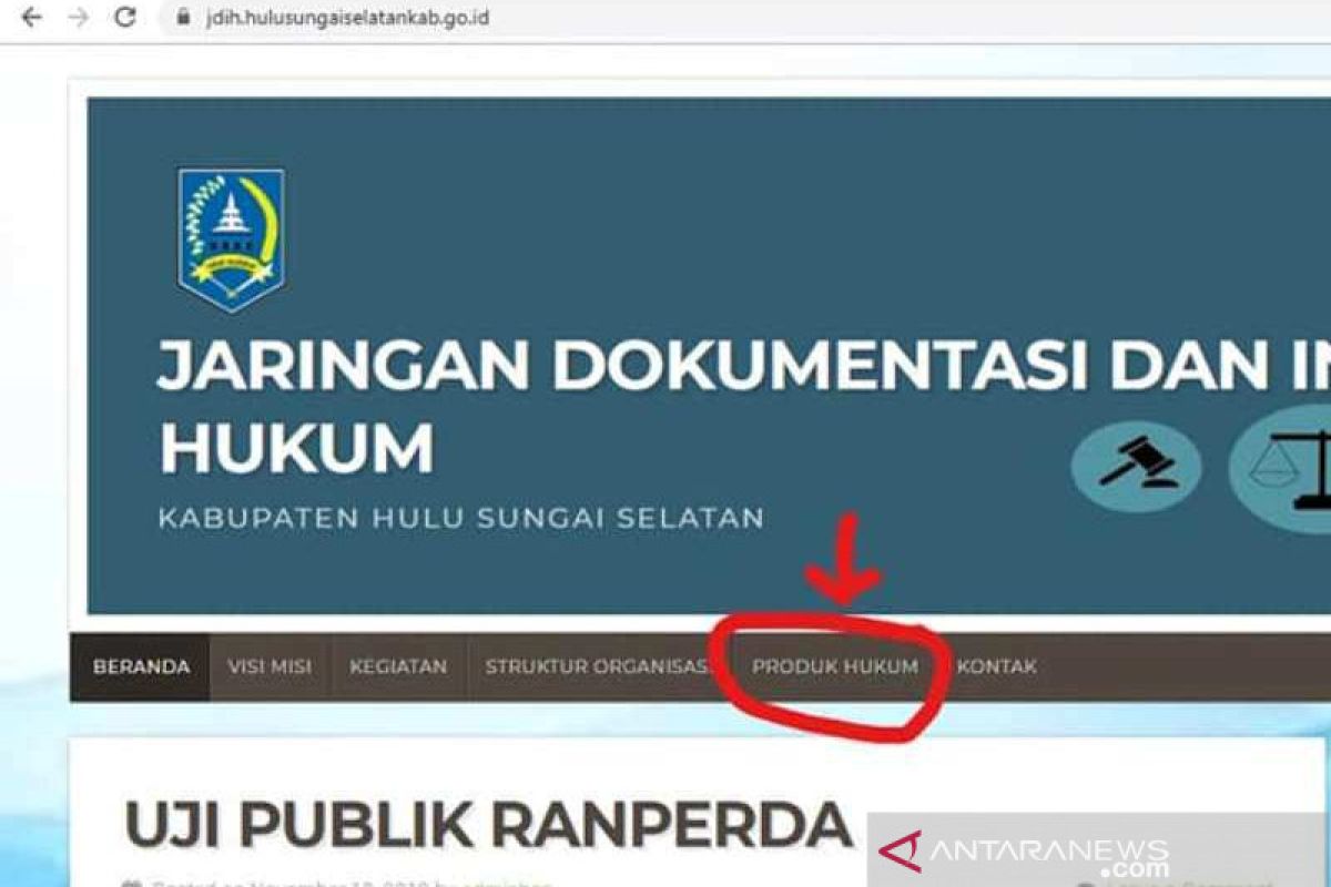 JDIH HSS sistem pendayagunaan bersama peraturan perundang-undangan dan dokumentasi hukum