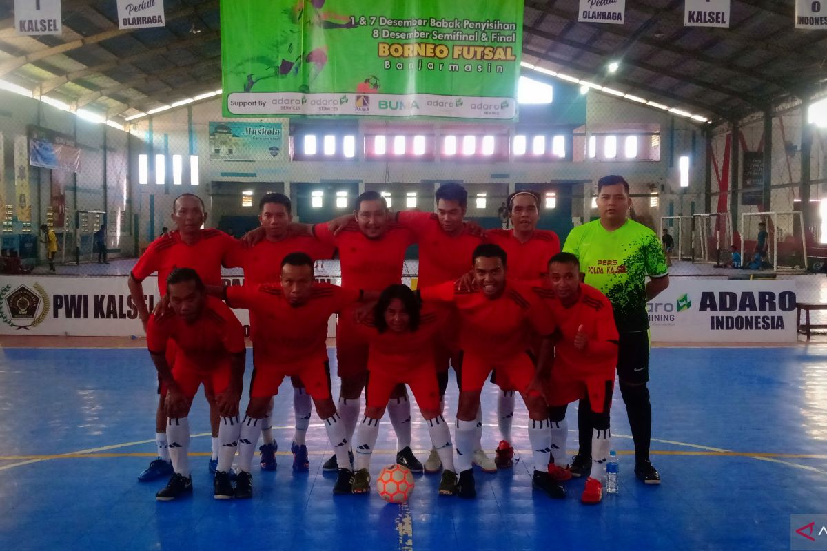 Tim Futsal Wartawan Polda Kalsel gilas lawan di penyisihan