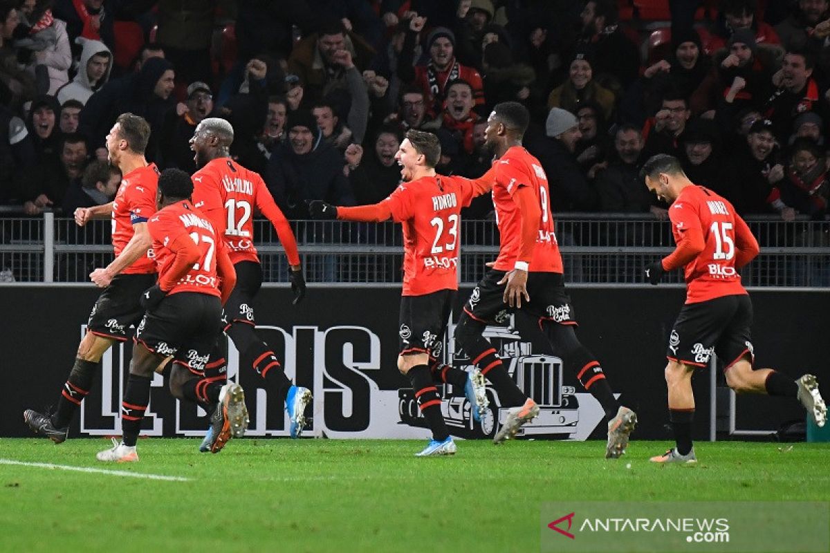 Berkat gol di menit-menit akhir, Rennes menang atas Saint-Etienne