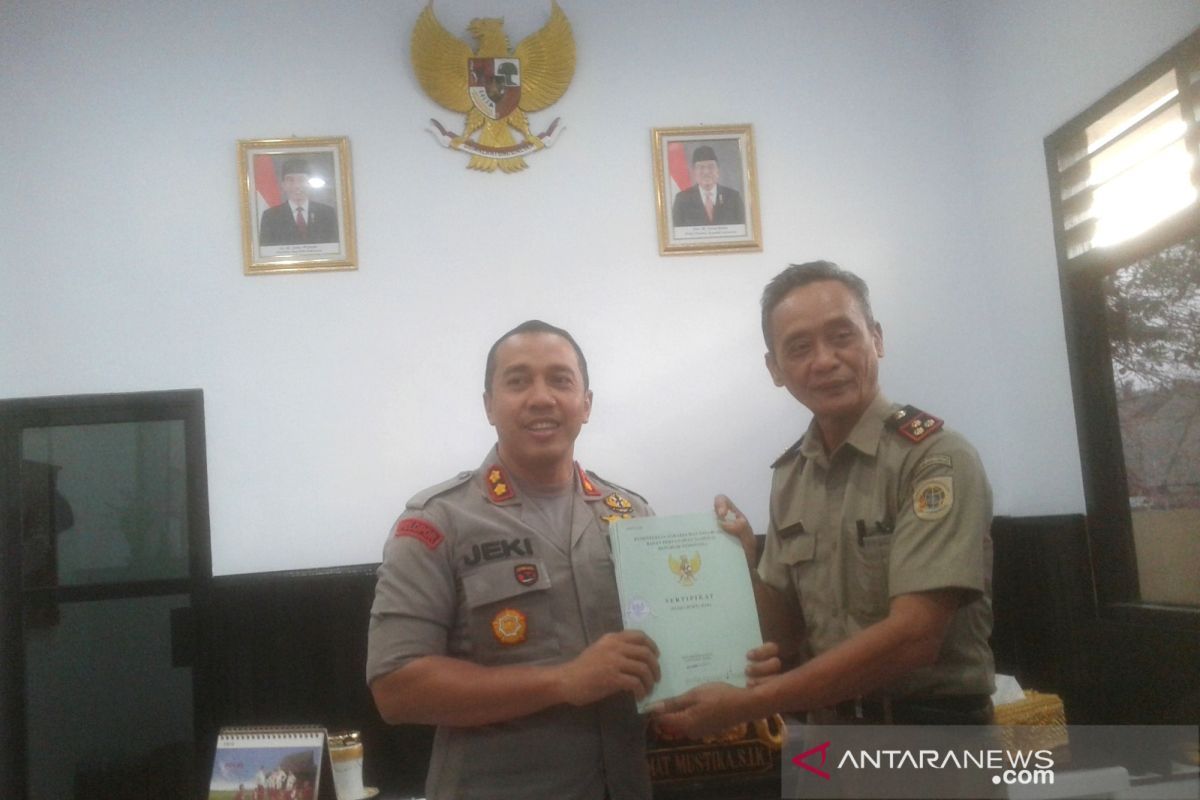 BPN serahkan sertifikat aset Polres Rejang Lebong