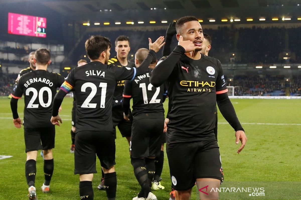 Man City hajar Burnley demi duduki posisi kedua Liga Inggris