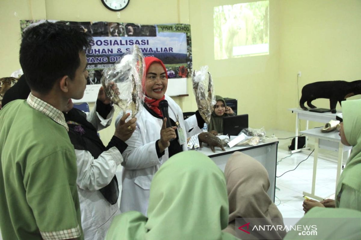BKSDA Aceh kenalkan pelajar satwa dan tumbuhan dilindungi