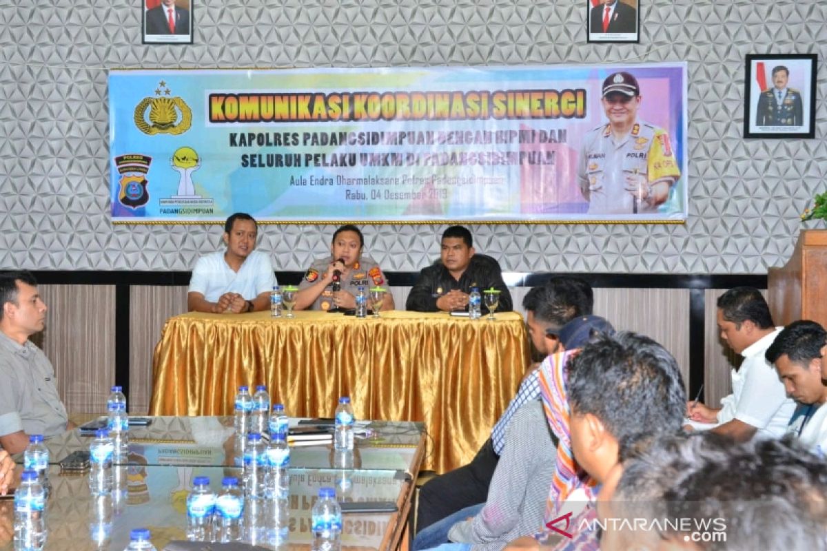 HIPMI-Polri jalin komunikasi sinergi di Padangsidimpuan