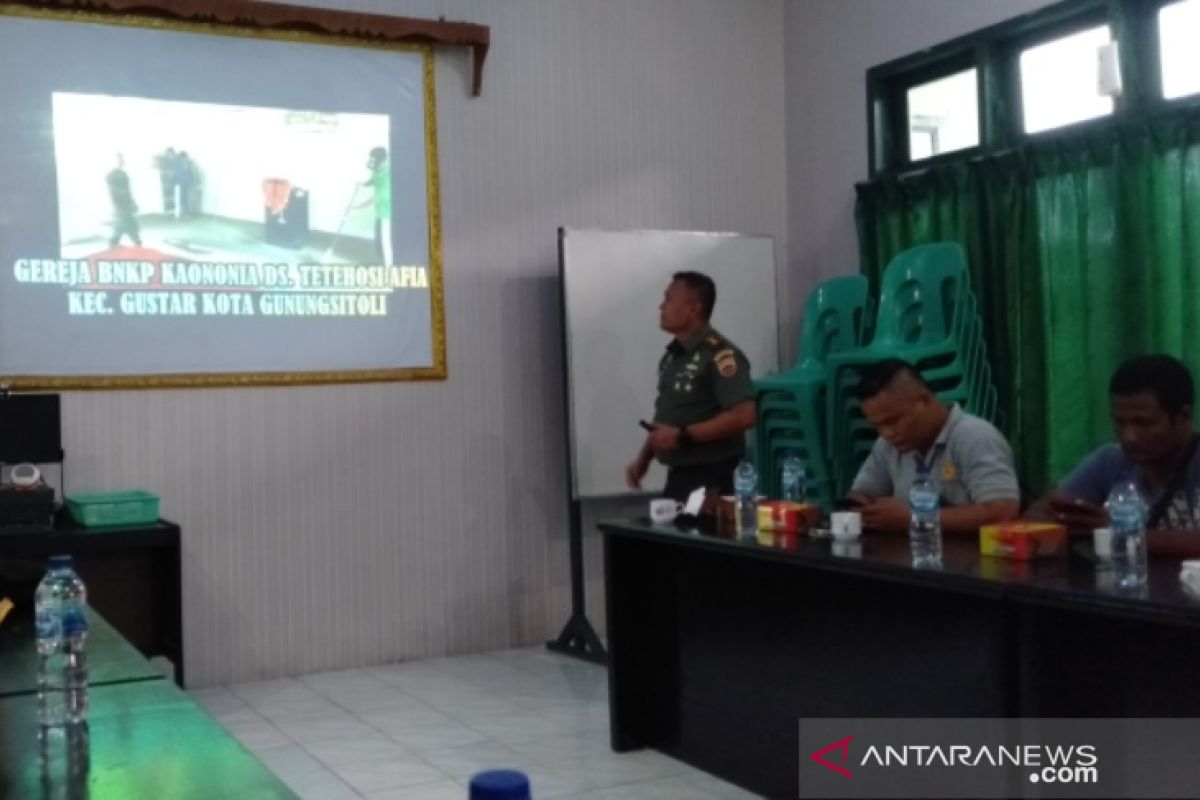 Dandim paparkan capaian program sosial di  Kepulauan Nias