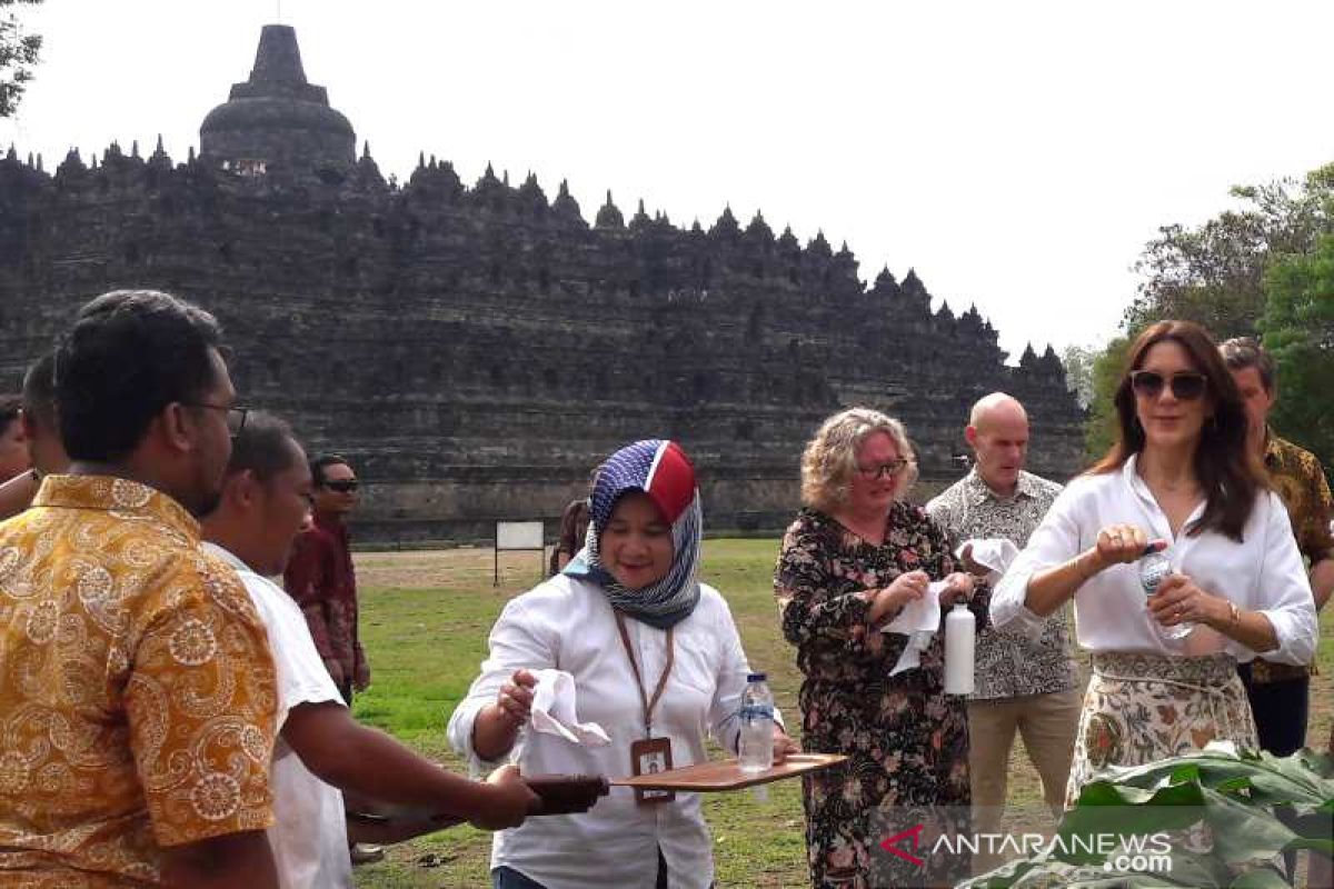 Putri Mahkota Denmark Mary Elizabeth apresiasi kelestarian Candi Borobudur