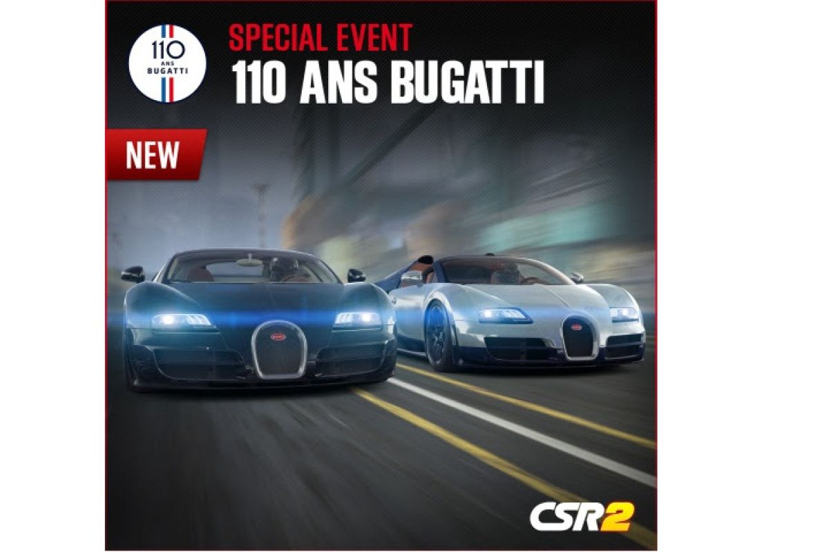 Zynga celebrates Bugatti’s 110th anniversary with special CSR Racing 2 event series