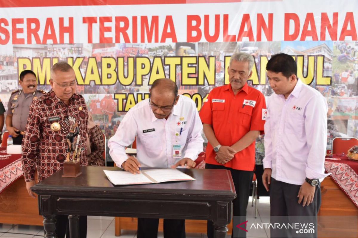 Perolehan bulan dana PMI Bantul Rp1 miliar