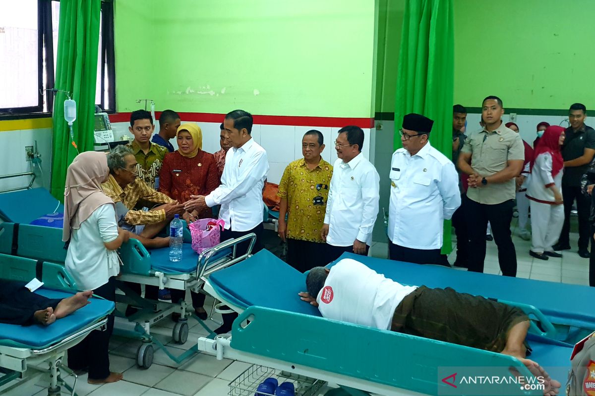 Presiden Jokowi sidak pemanfaatan BPJS Kesehatan RSUD Cilegon