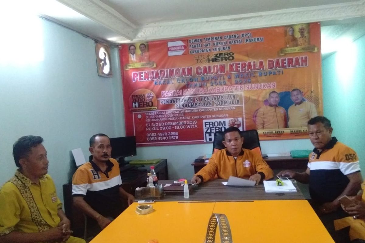 Partai Hanura Nunukan mulai buka pendaftaran calon bupati dan wakil bupati