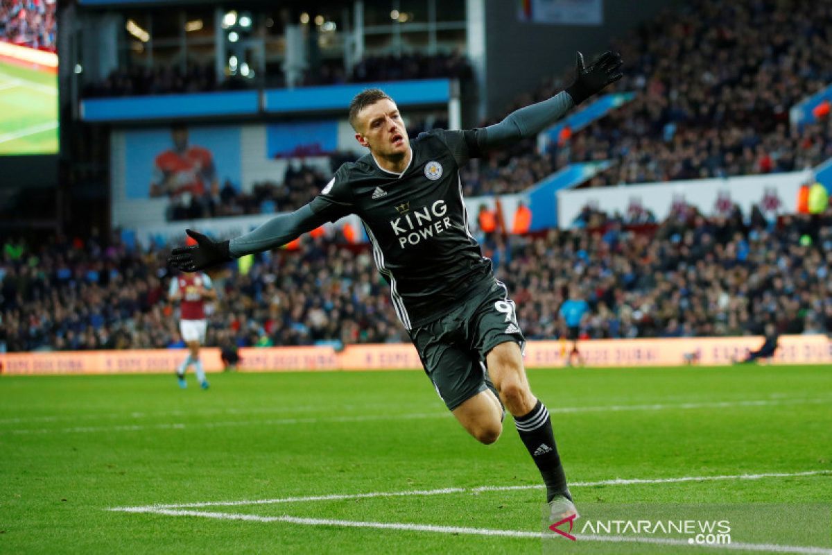 Liga Inggris, Leicester rengkuh kemenangan kedelapan beruntun setelah hantam Aston Villa