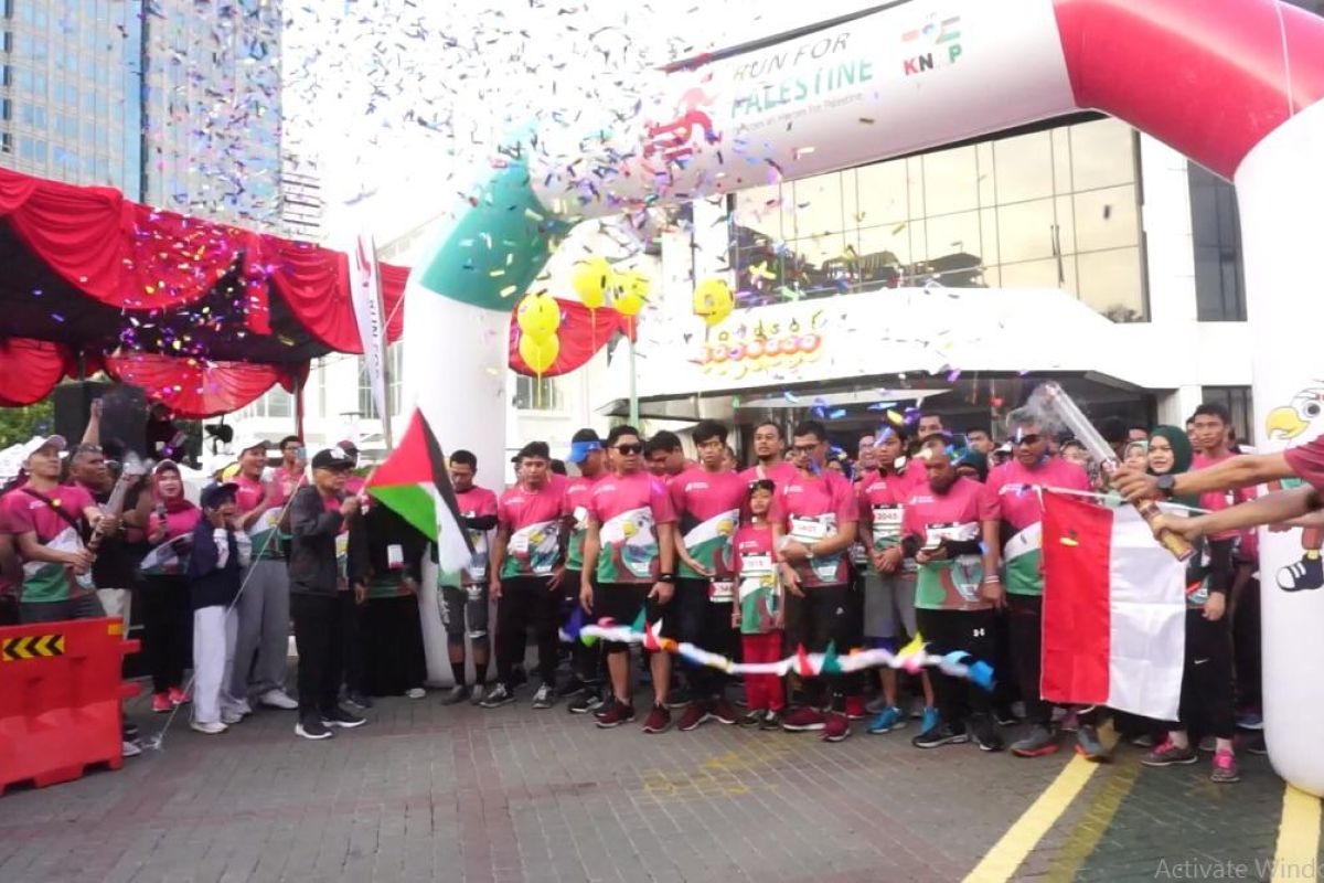 Ribuan masyarakat Indonesia ramaikan Run for Palestine di Jakarta