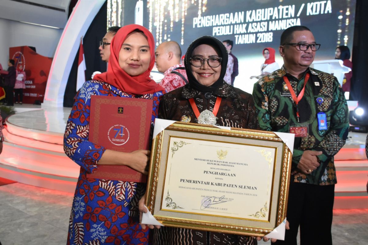 Kabupaten Sleman raih penghargaan Peduli HAM 2019 dari Kemenkumham