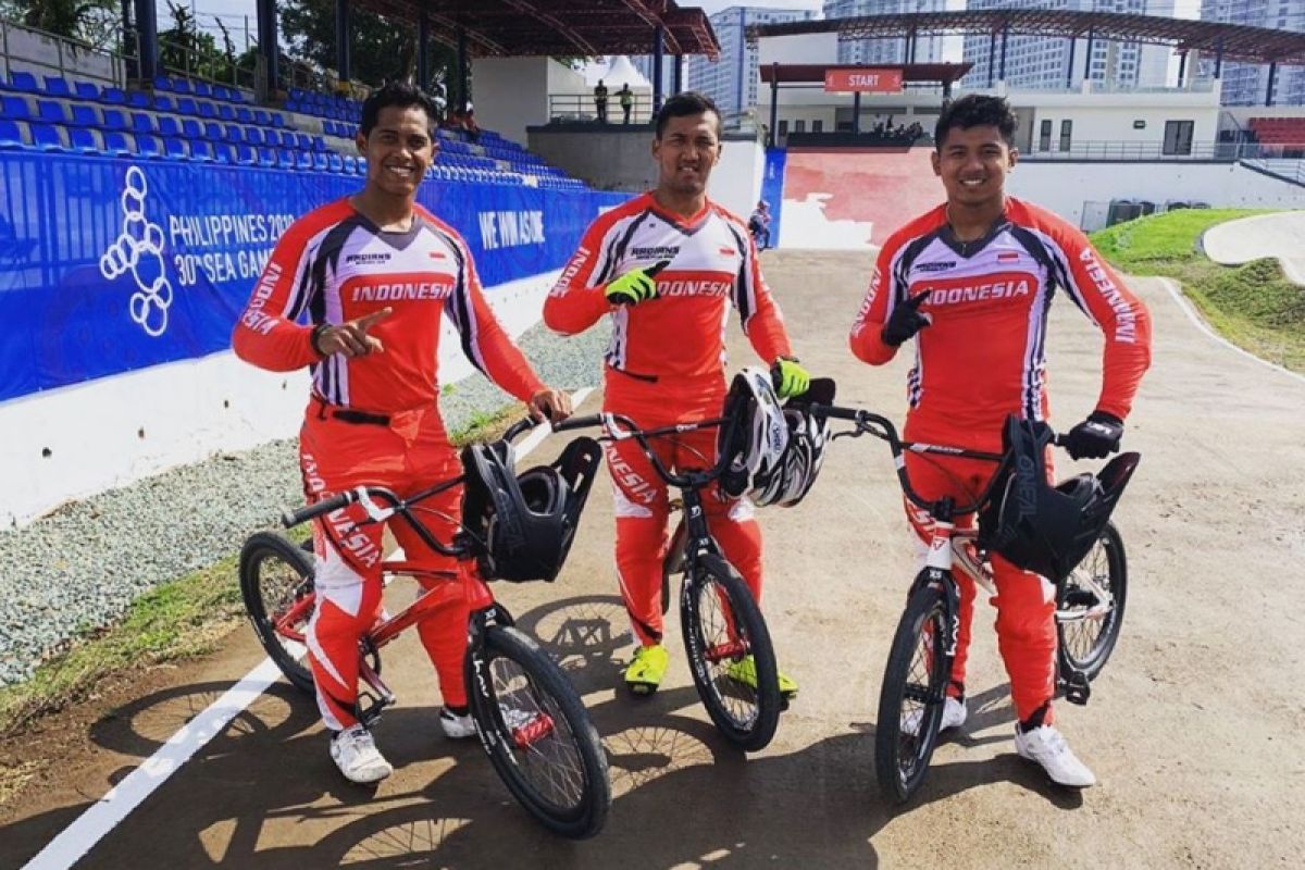 BMX Indonesia terpeleset di Tagaytay, emas pun melayang