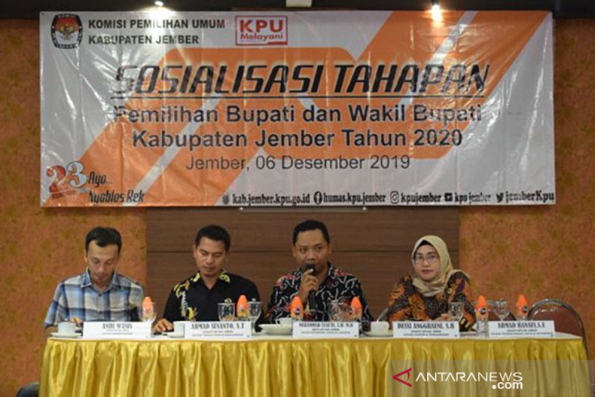 KPU Jember targetkan partisipasi pemilih pilkada 72 persen