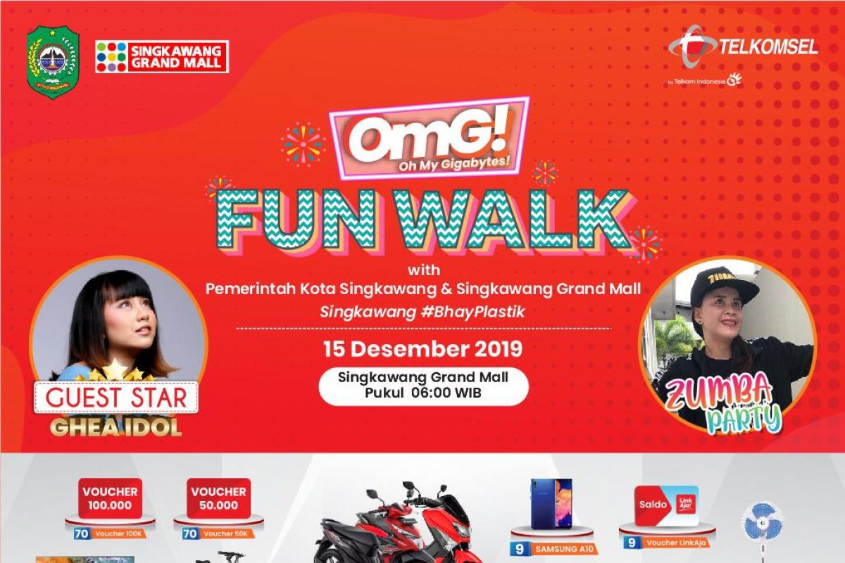 Telkomsel siapkan hadiah utama dua motor pada jalan sehat di Singkawang